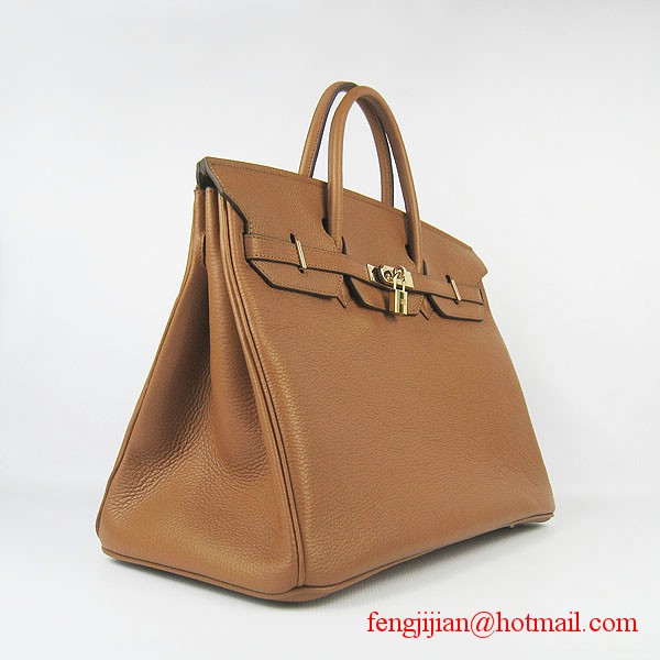 Hermes Birkin 40cm Togo Bag Light Coffee 6099